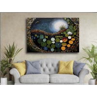 Bal�klar Deniz Manzara Kanvas Tablo, Dekoratif Ev Ofis Duvar Dekoru