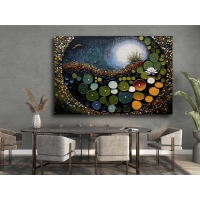 Bal�klar Deniz Manzara Kanvas Tablo, Dekoratif Ev Ofis Duvar Dekoru