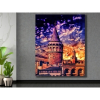 Galata Kulesi stanbul Manzara Kanvas Tablo