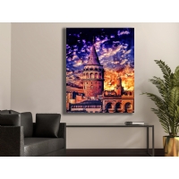Galata Kulesi stanbul Manzara Kanvas Tablo