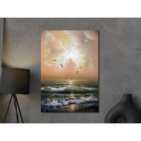 Deniz Mart�lar Manzara Kanvas Tablo, Modern Dekoratif Duvar Dekoru