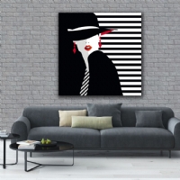 MAFIA LADY - YA�LIBOYA EFEKTL� KANVAS TABLO