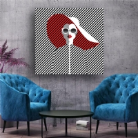 RED HAT - YA�LIBOYA EFEKTL� KANVAS TABLO