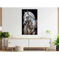 Beyaz At Kanvas Tablo