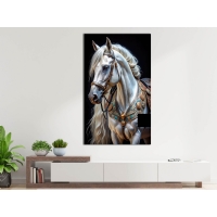 Beyaz At Kanvas Tablo