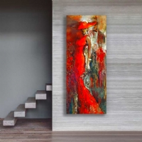 FASHION WOMAN - YA�LIBOYA EFEKTL� KANVAS TABLO