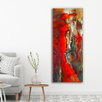 FASHION WOMAN - YA�LIBOYA EFEKTL� KANVAS TABLO