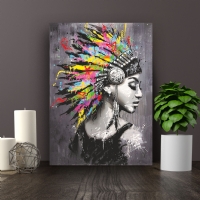 MODERN INDIAN - S�ML� KANVAS TABLO